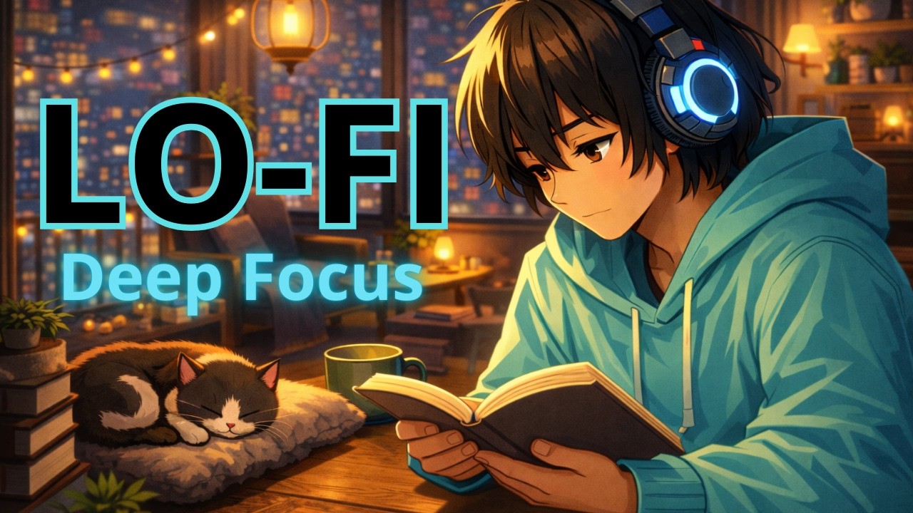 Late Night Coding LoFi — Deep Focus — No Vocals | 1h37