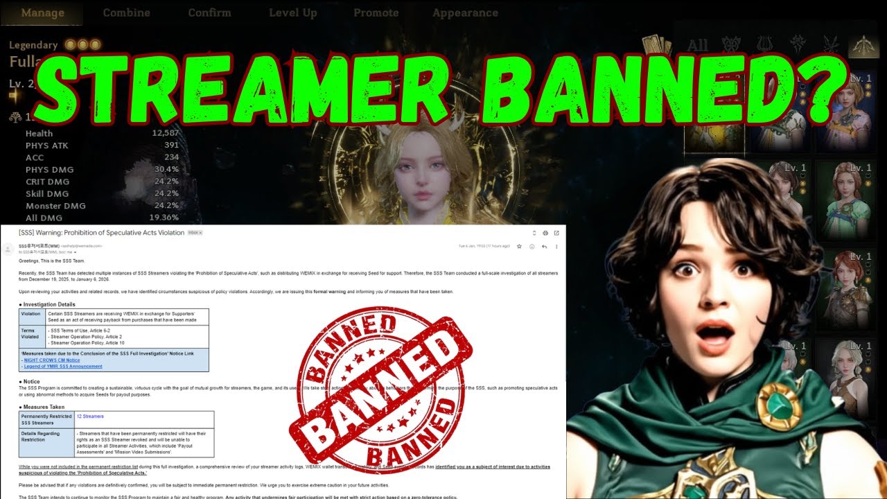 Legend of YMIR: STREAMER BANNED Change Career na ba?