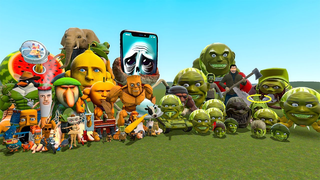 ALL ITALIAN AI BRAINROT MEMES VS LIN GANG MELON FAMILY (Garry's Mod)