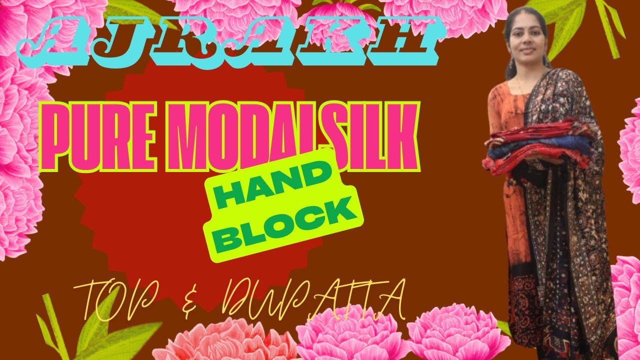 🛒🌈AJRAKH  MODAL SILK UNSTITCHED  SUITS💥🛍️