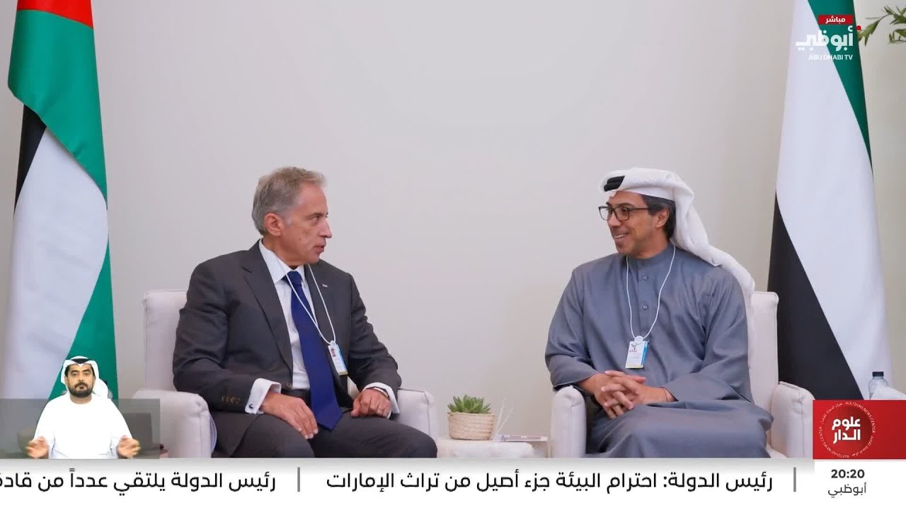 منصور بن زايد يلتقى رئيس مجلس الوزراء الأردني
