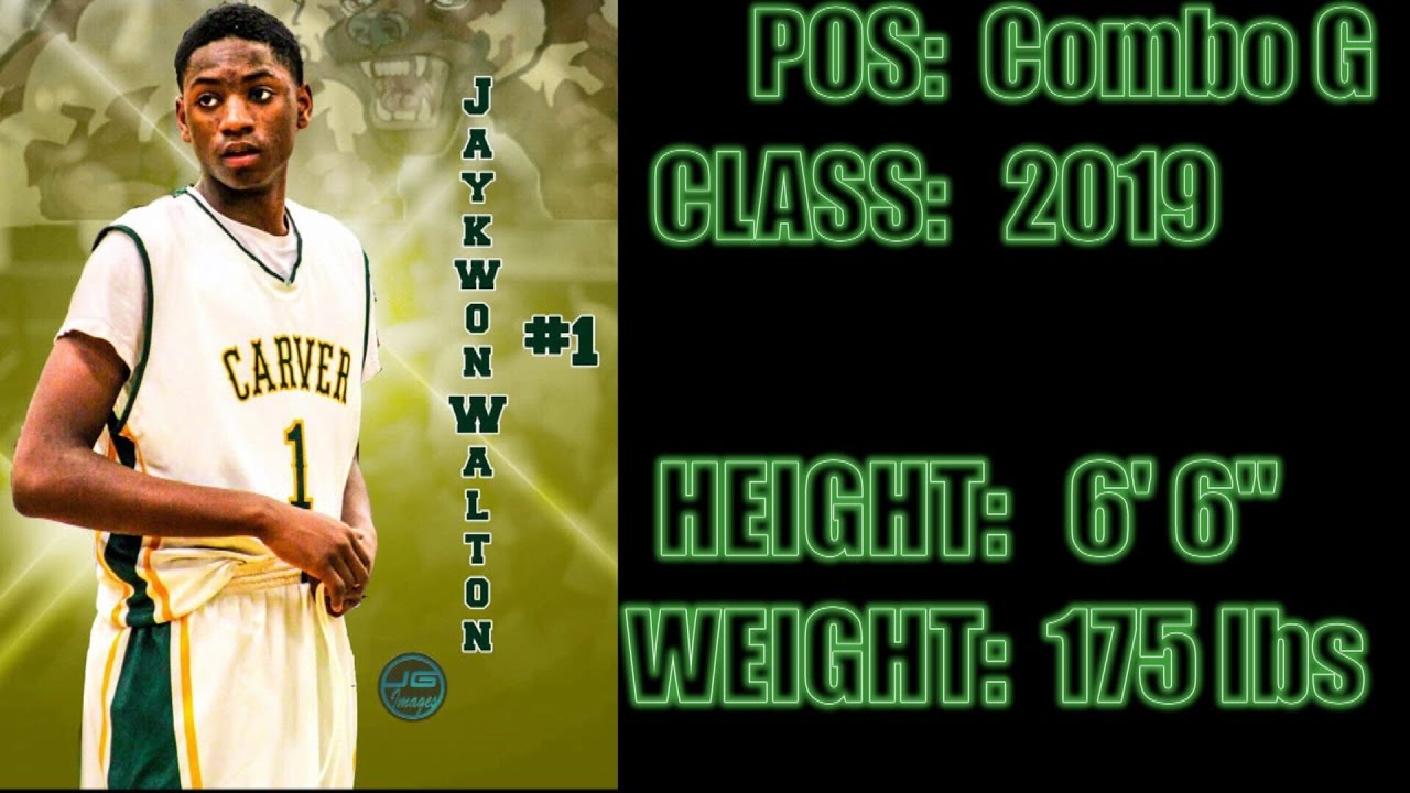 2019 -Street Light Recruiting BBALL- G- JayKwon Walton (6&rsquo; 6&rdquo;- 175 lbs) -GW Carver High School (AL)