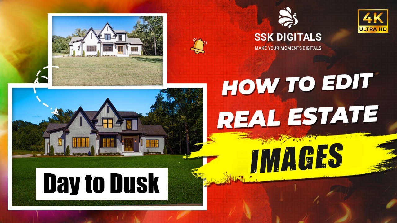 How to edit Day to Dusk Images in Real Estate Photo Editing #SSK_DIGITALS   #SENTHILKUMAR_SSK