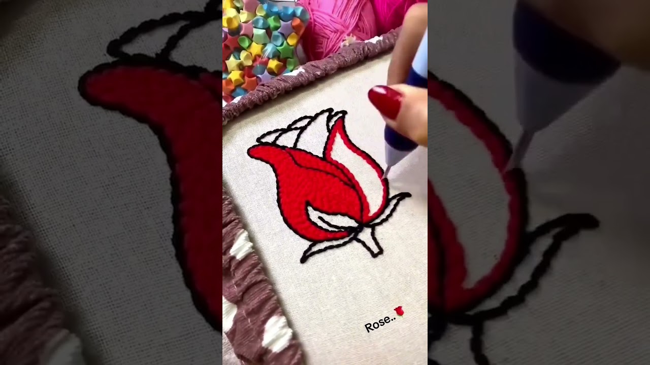 New  video .. punch needle embroidery tutorial