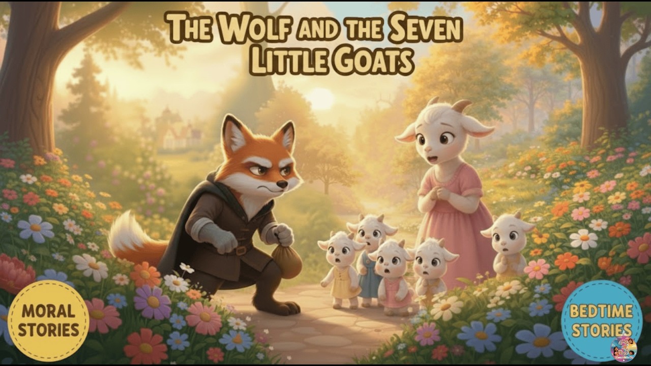 The Wolf and the Seven Little Goats 🐐 | English Moral Stories | Bedtime Stories | #3littlens
