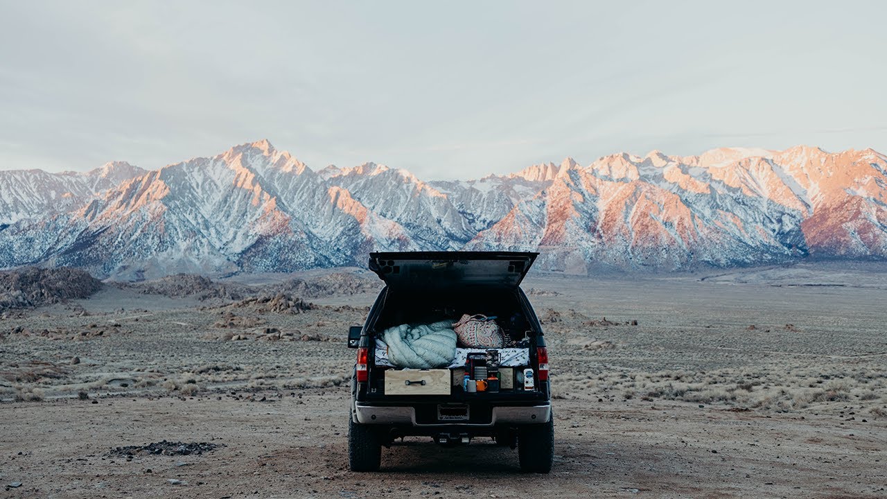 Winter Truck Camping in Alabama Hills
