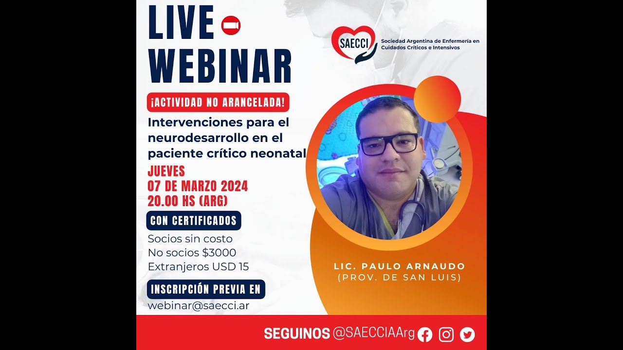 Webinar: Intervenciones para el Neurodesarrollo en el Paciente Crítico Neonatal