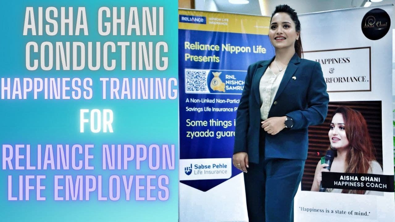 Coach Aisha training Reliance Nippon Life employees @IndusIndNippon