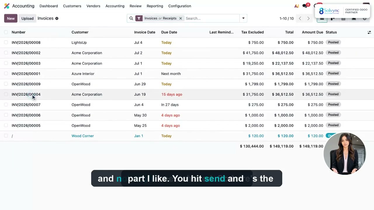 Stop Chasing Overdue Invoices: Odoo Accounting in One Click | Solvync