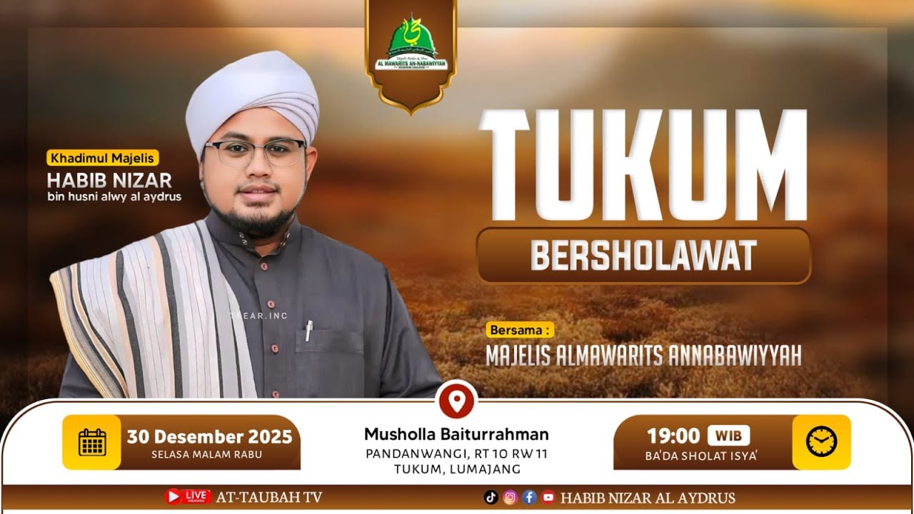 🔴LIVE MAJELIS AL-MAWARITS AN-NABAWIYYAH, HABIB NIZAR AL-AYDRUS, TUKUM, LUMAJANG 30 DDESEMBER 2025