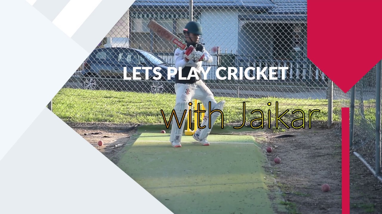 Cricket net practice by 10 year old boy using sidearm elite