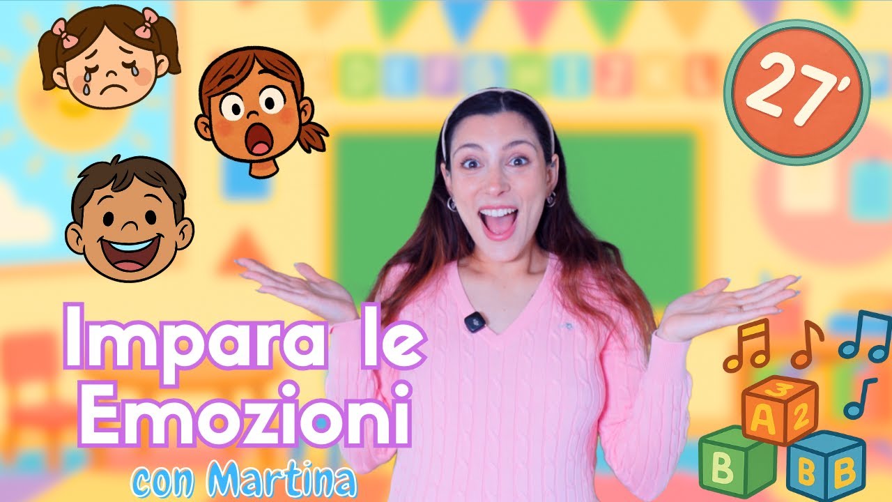 Impara le Emozioni con Martina | Video Educativo per Bambini | Cantiamo, Giochiamo e Parliamo! 🥰😢☺️