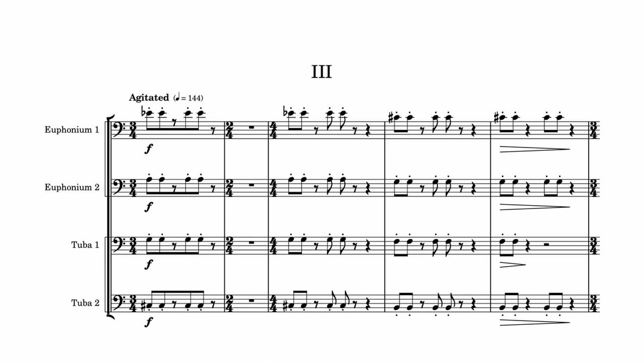 Tuba Quartet, Op. 10, Mvt. III 