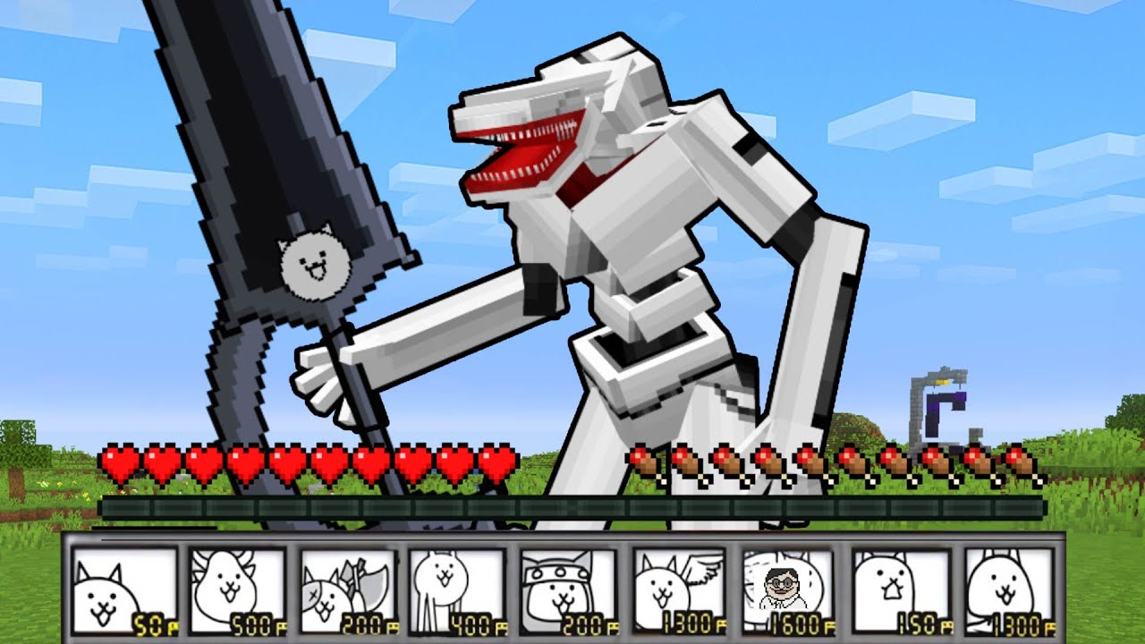 【マイクラ】にゃんこ大戦争のボスを作るマインクラフト１１【エヴァンゲリオンコラボ】