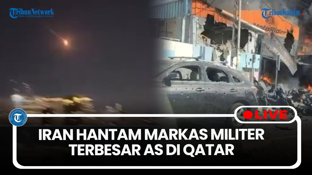 🔴LIVE: Iran Hantam Markas Militer Terbesar AS di Qatar