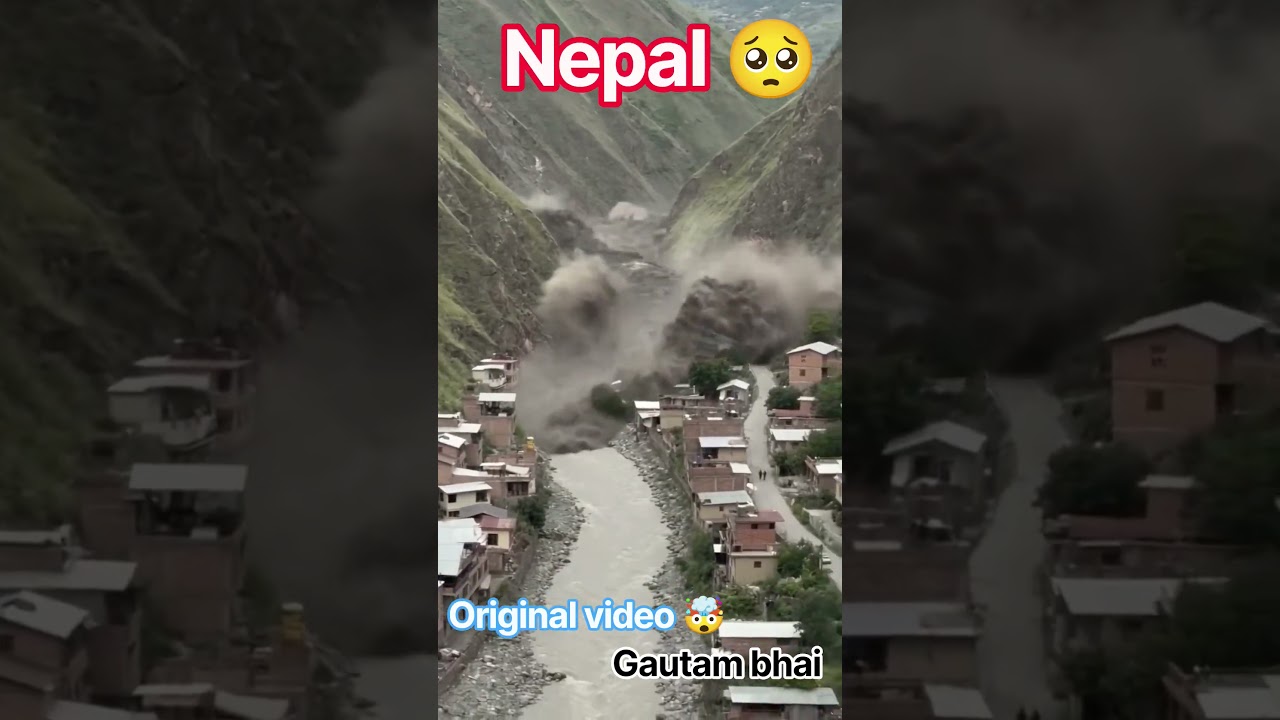 Nepal baadh original video 🤯 #nepal #waterfall #baadh