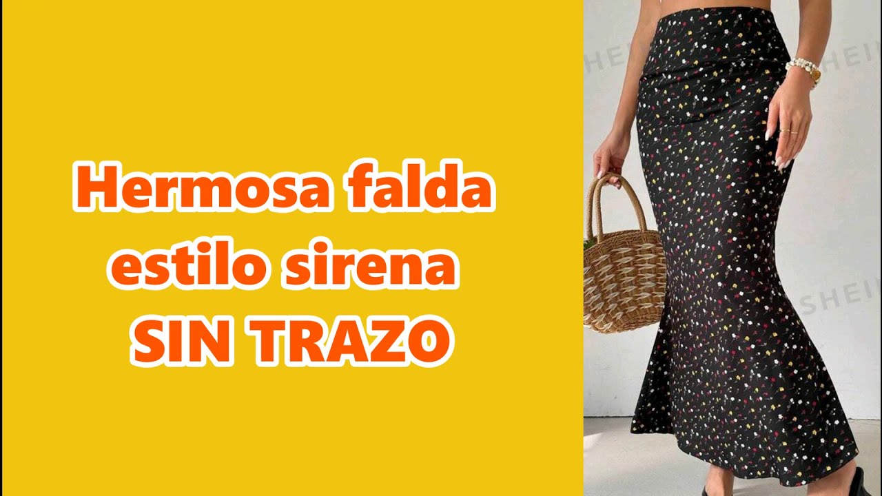 Cómo hacer una falda| estilo sirena | SIN TRAZO | paso a paso