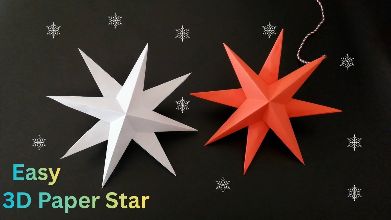 3D Paper Star Ornament | Easy DIY Paper Craft Ideas | Origami