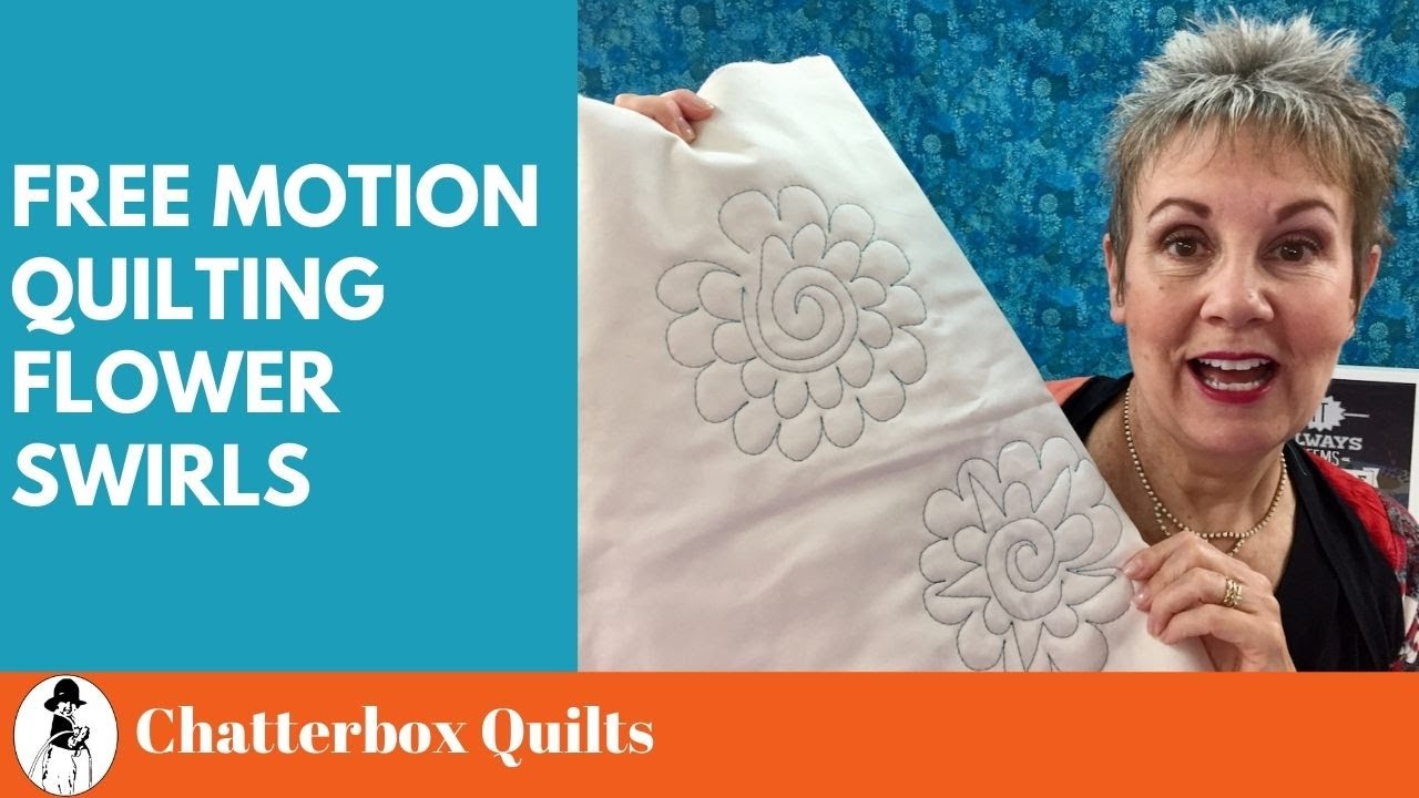 Free Motion Quilt Flower Swirls (FREE PRACTICE SHEET)