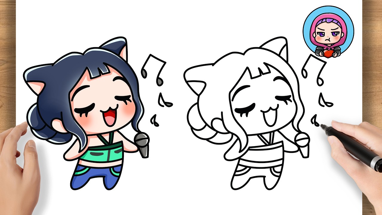 How to Draw Zoey Singing | Kpop Demon Hunters Step by Step