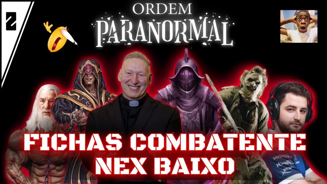 6 FICHAS de COMBATENTE com NEX BAIXO