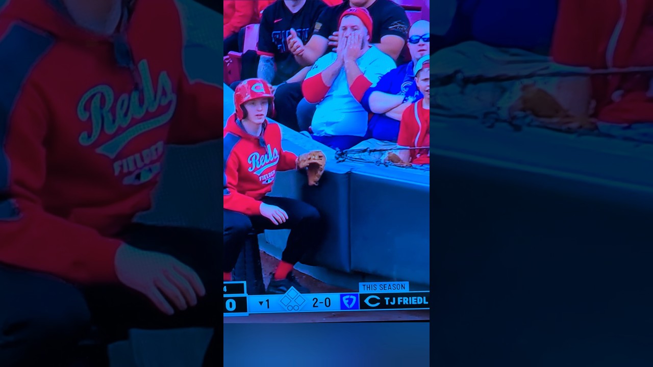 Ball Boy Grabs Live Ball | Cincinnati Reds #shorts #ohio #chicago #cubs #reds #baseball #mlb #fail