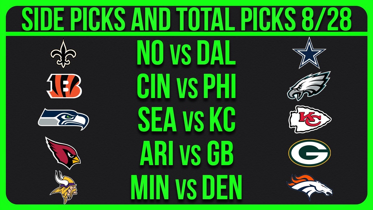 NFL Picks Today 8/28/26 NFL Preseason Week 3 Picks and Predictions (2/2)