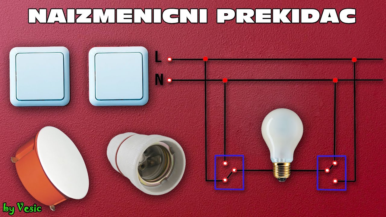 Kako povezati naizmenicni prekidac (pali gasi)