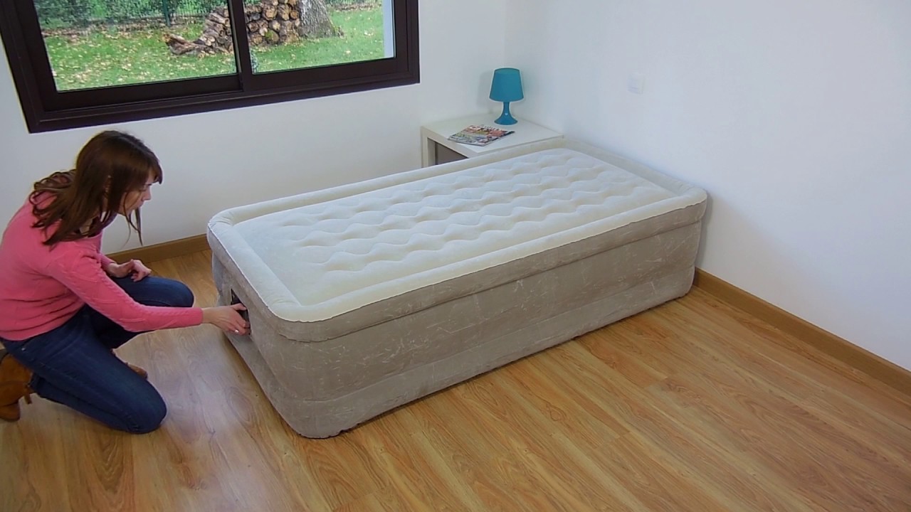 Colchon Hinchable Eléctrico Intex Ultra Plush Fiber Tech 1 persona - 64456