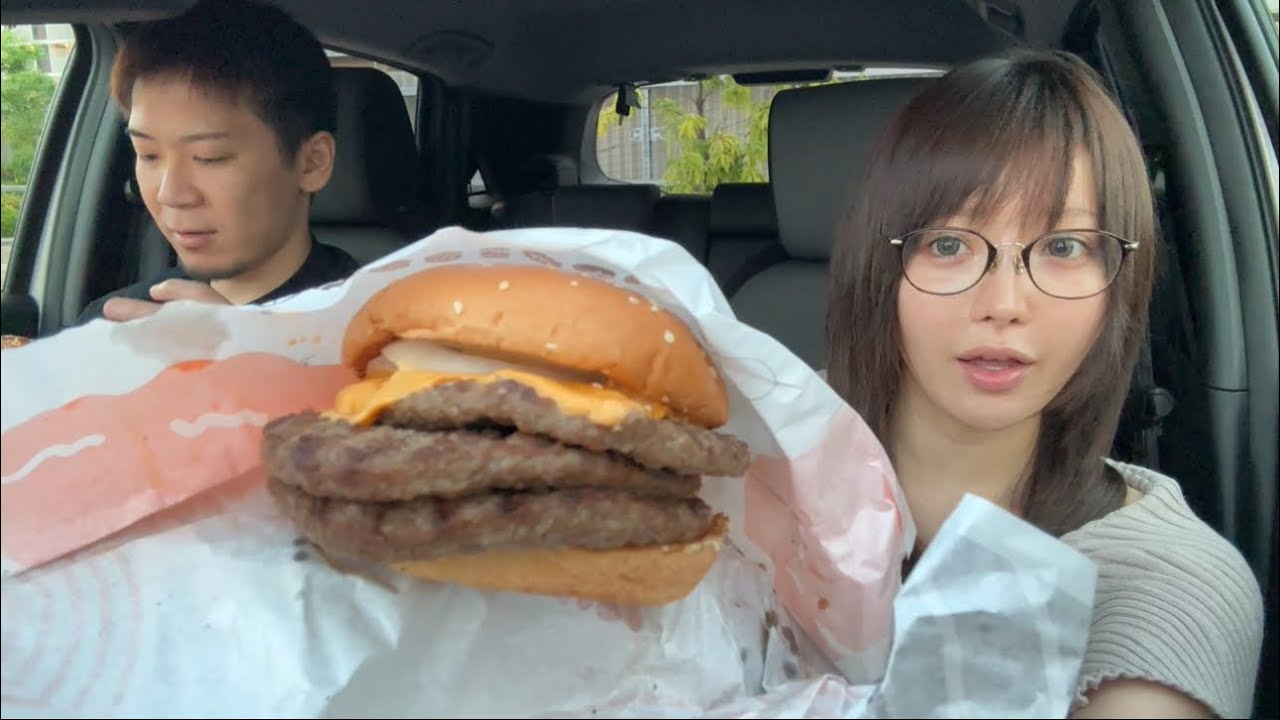 LIVE配信で俺の悪口言ってた女とバーガーキング大食い