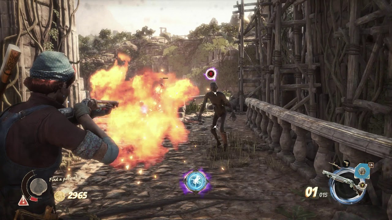 Strange Brigade Use Special Weapon Krakatoa Left Side