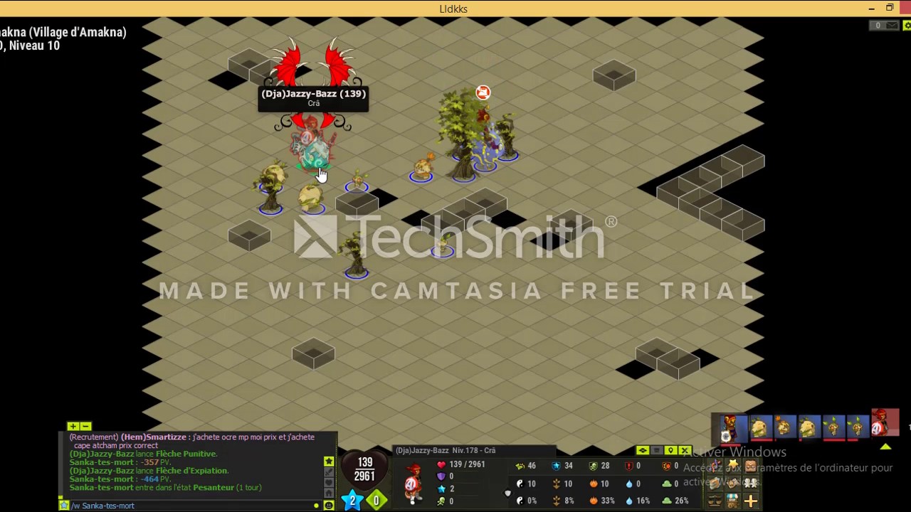 dofus sadi 172 G1 pvm vs (Dja)Jazzy-Bazz cra 177 G9