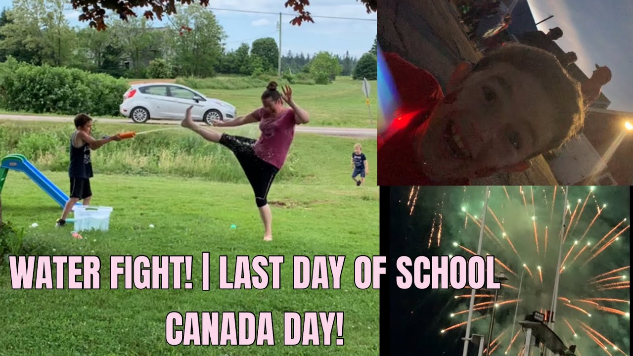LAST DAY OF SCHOOL 2024 WATER FIGHT | CANADA DAY!
