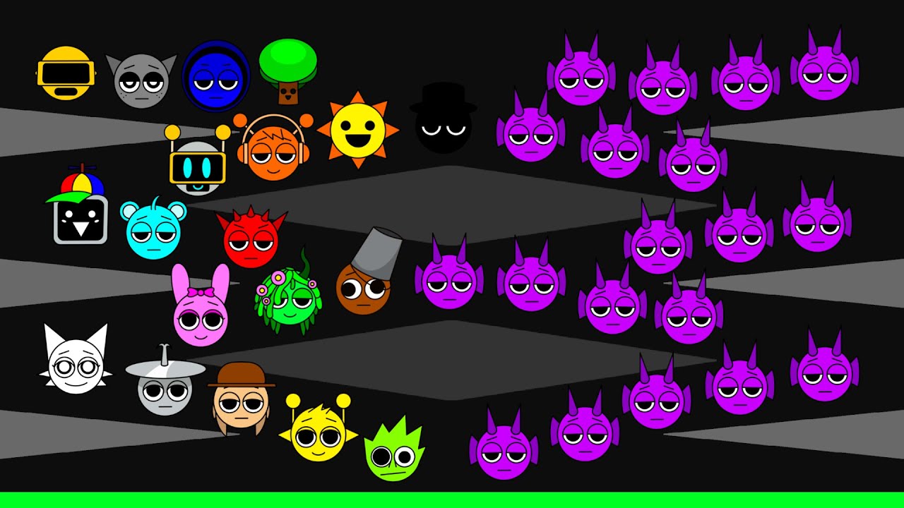 19 Sprunki VS 1 DURPLE Marble Race in Algodoo - Who Will Win ?
