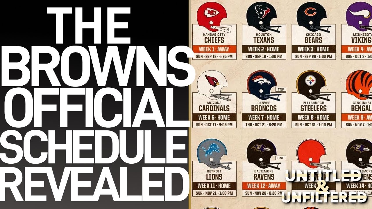 THE BROWNS 2021 SCHEDULE REVEALED!!!