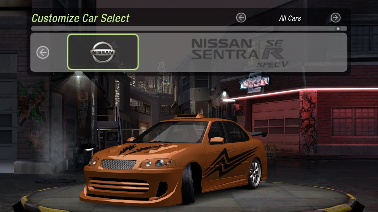 Need for Speed: Underground 2. Nissan Sentra SE-R Spec V customization and race.