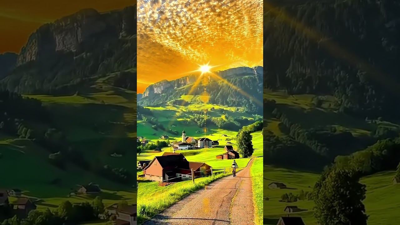 Switzerland Alpine village 😊🍀☘️