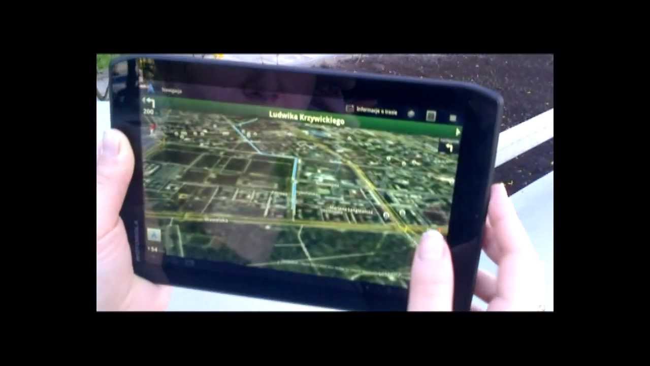 Nawigacja piesza w terenie - Motorola XOOM 2 ME