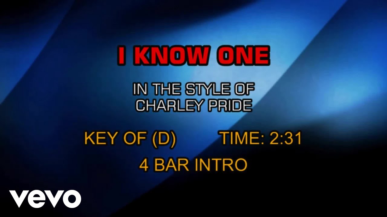 Charley Pride - I Know One (Karaoke)