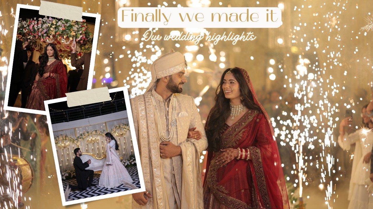 Hand in hand, from teenagers to a couple, and now... finally, husband and wife.