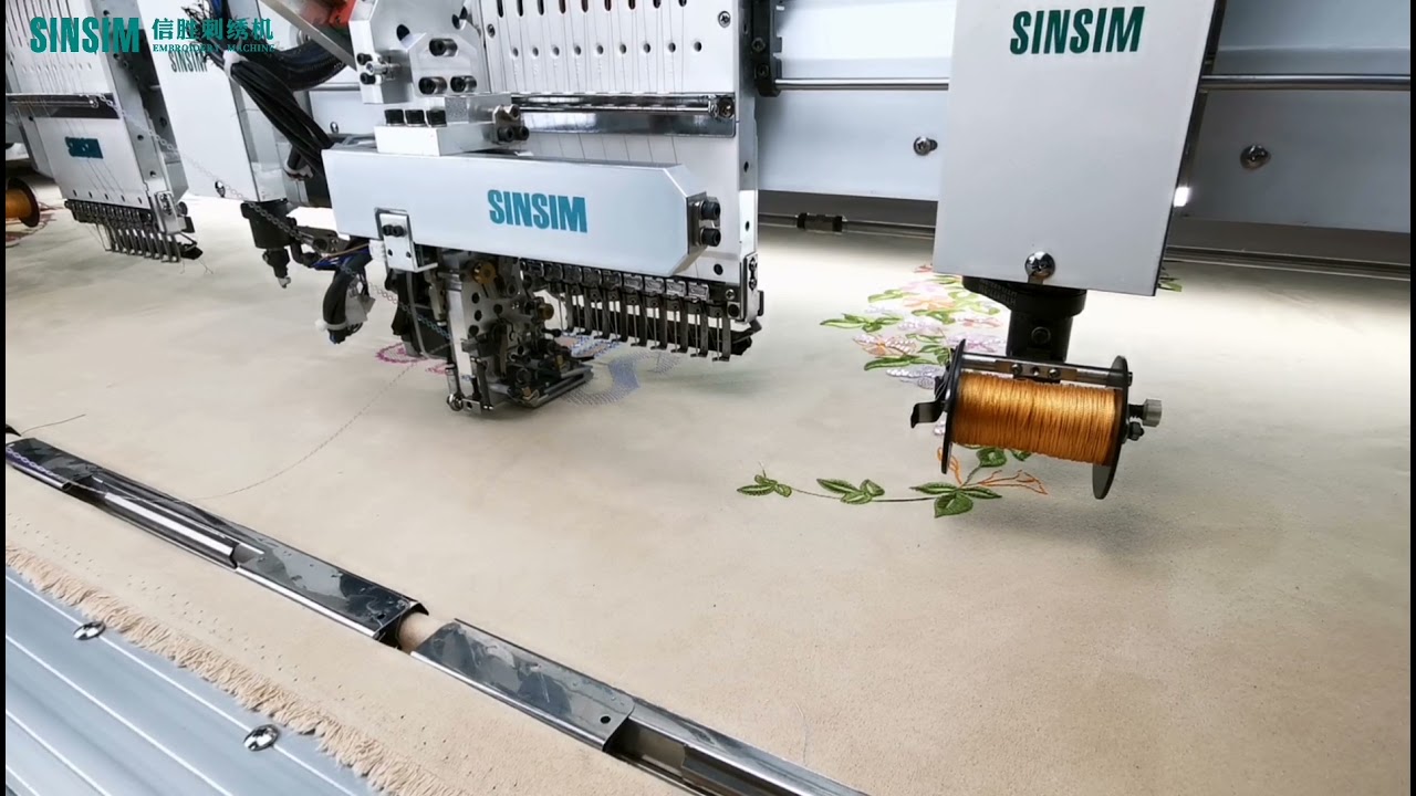 Sinsim Computerized Embroidery Machine With Multi Colored Sequins Device