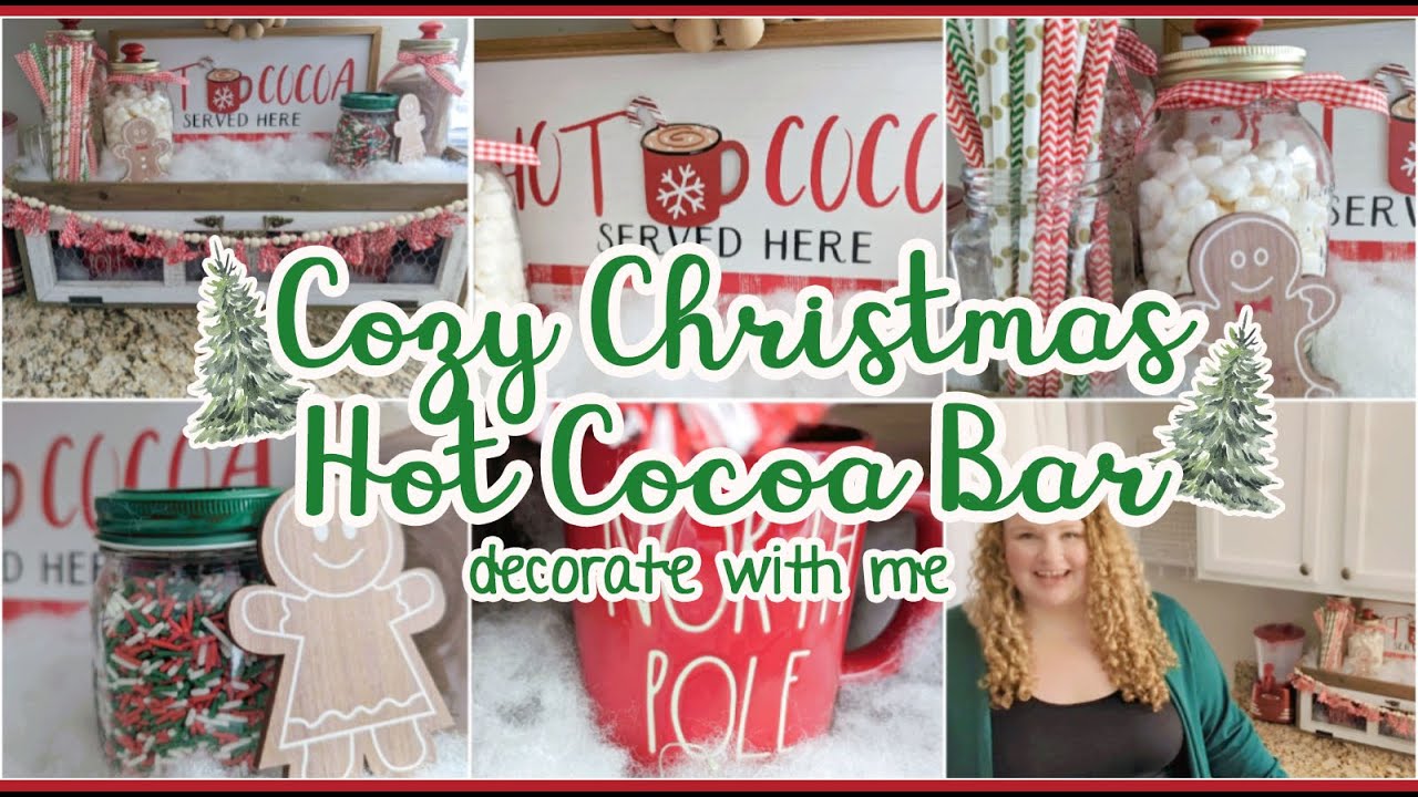 🎄 NEW CHRISTMAS DECORATE WITH ME 2022 │COZY HOT COCOA BAR ☕│SMALL SPACE HOT COCOA BAR IDEAS