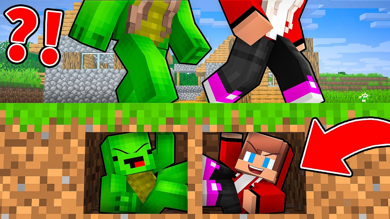 JJ and Mikey Built SECRET BASE To PRANK in Minecraft - Maizen