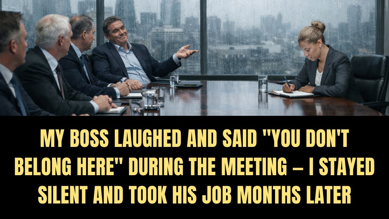 My Boss Laughed And Said You Don't Belong Here During The Meeting — I Stayed Silent And Took His Job