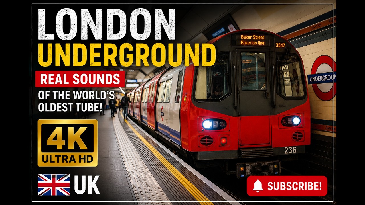 🚇 London Underground in 4K! 🎥 | Real Sounds of the World’s Oldest Tube! 🎶 | UK 🇬🇧 | Subscribe! 🔔