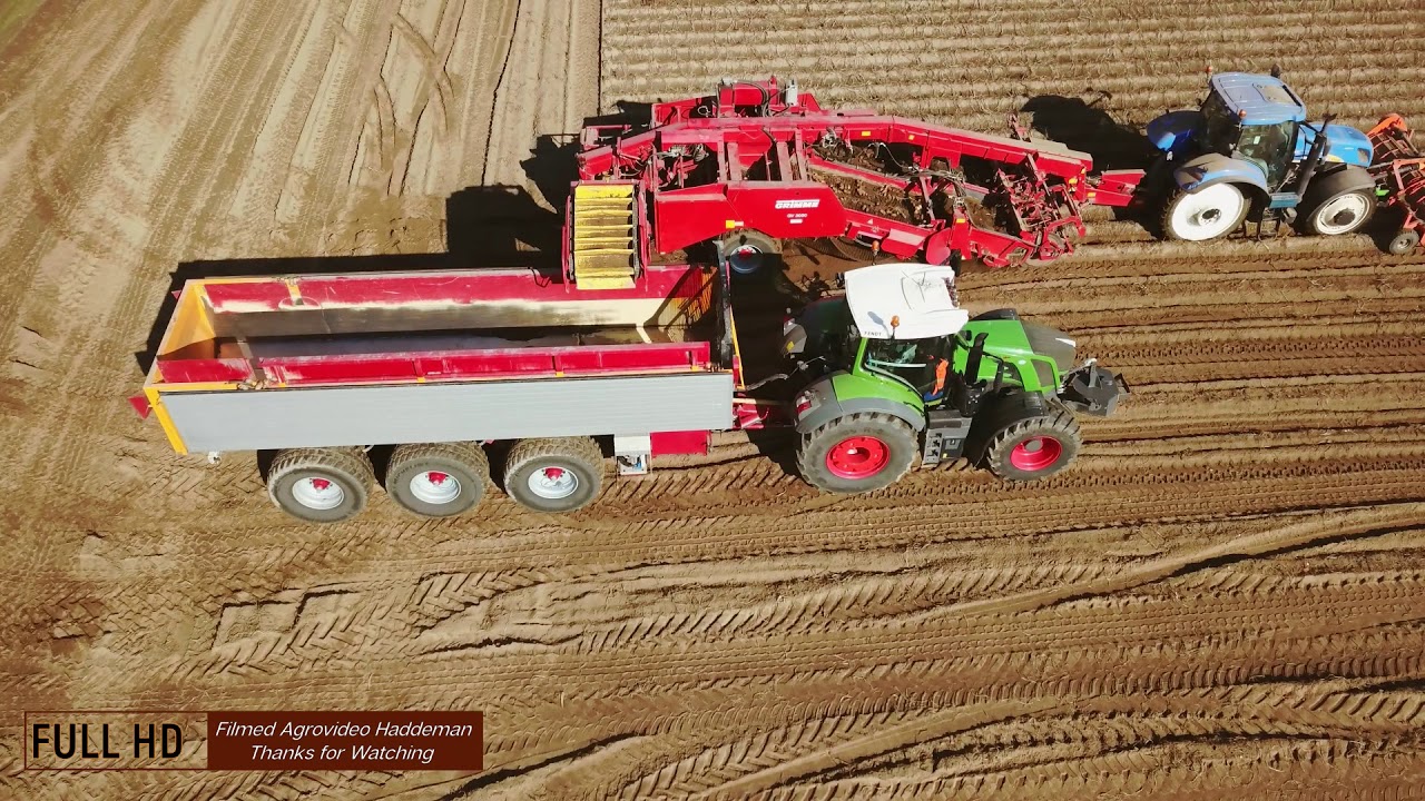 Aardappel rooien met Jan Bakker | New Holland T7030 - Gimme GV 3000 - Potatos harvesting 2018