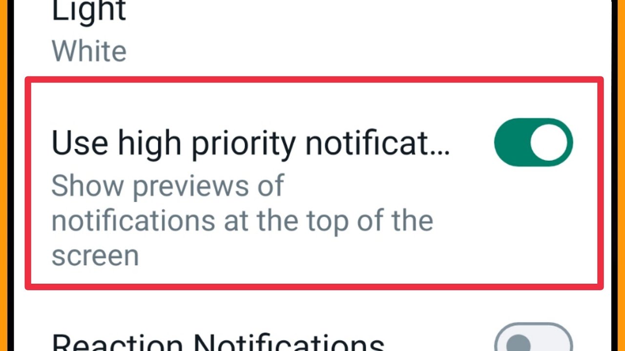 Use high priority notifications in WhatsApp