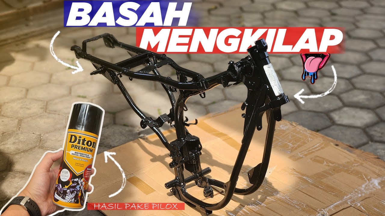 CAT RANGKA RX KING PAKE PILOX DOANG HASILNYA KAYA PAKE MESIN CAT KOMPRESOR + LOW BUDGET DANA PELAJAR