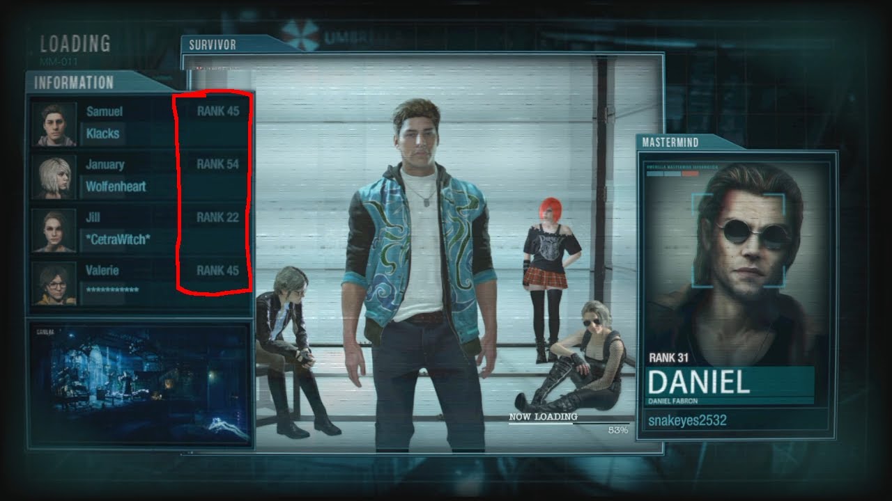 Resident Evil Resistance Daniel vs High Ranked Survivor Team