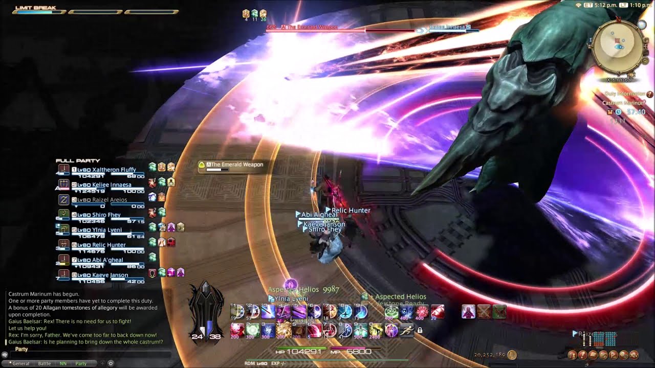 Final Fantasy XIV: Castrum Marinum (Normal) Emerald Weapon Annotated Guide